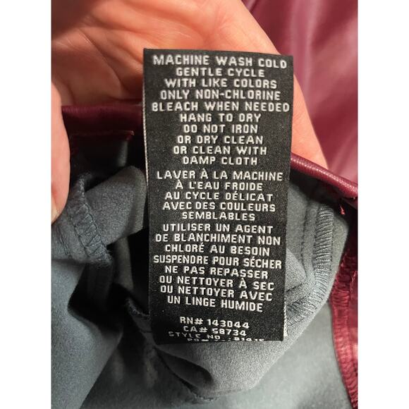 NWT 7 For All Mankind Women Wine Faux Leather Sleeveless Shell  Top Medium - Picture 2 of 8